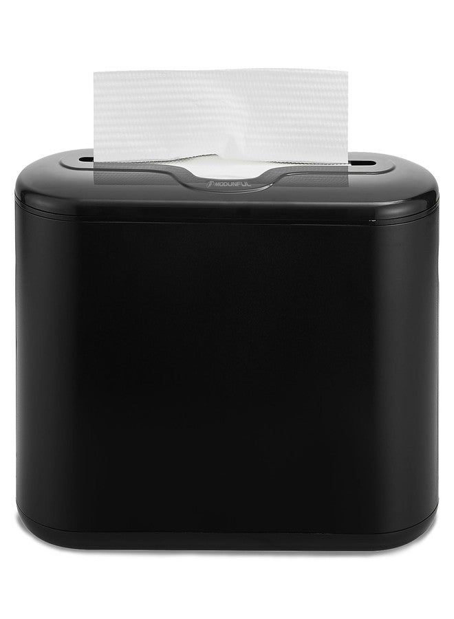 modunful Multifold Paper Towel Dispenser Countertop - Compact Folded Paper Towel Holder for Kitchen/Bathroom, Black Space-Saving Design, Compatible with Marathon Folded Paper Towel - Image 1